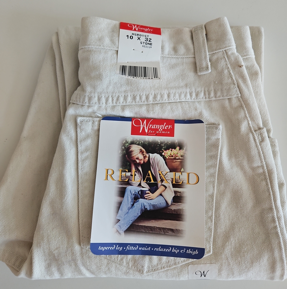 Wrangler Stone White Relaxed Jeans